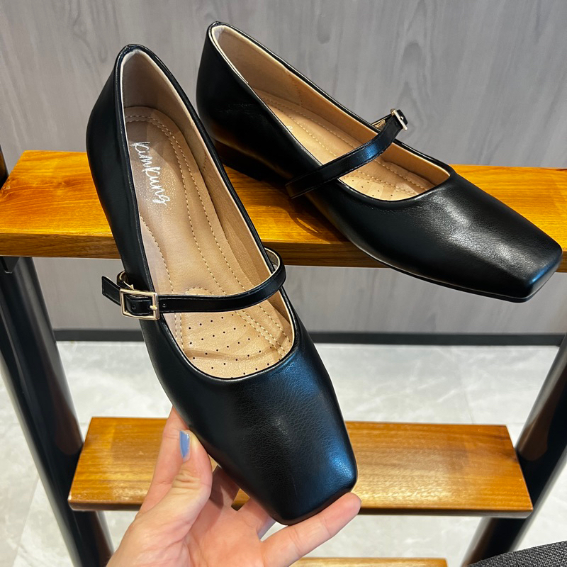 พร้อมส่ง รองเท้าคัทชู หัวตัด MARY JANE KK62 ใหม่ล่าสุด เสริมส้น ซับพื้นนิ่ม