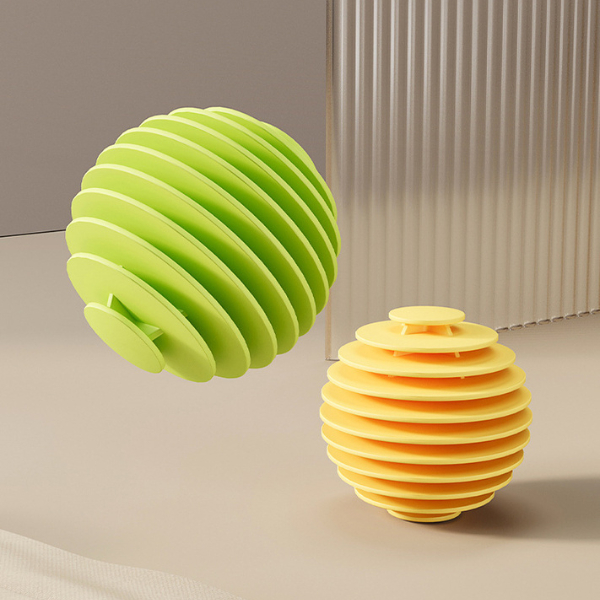 🥝กีวีน่ารัก🥝 ลูกบอลซักผ้า ทรงกลม ป้องกันเสื้อผ้าพันกัน อุปกรณ์ทําความสะอาดบ้าน นํากลับมาใช้ใหม่ได้ - รูปที่ 3