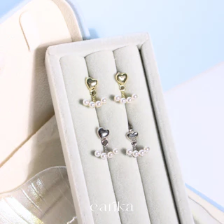 earika.earrings - pearly hook ต่างหูห้อยไข่มุกก้านเงินแท้ชุบทอง ผิวแพ้ง่ายใส่ได้
