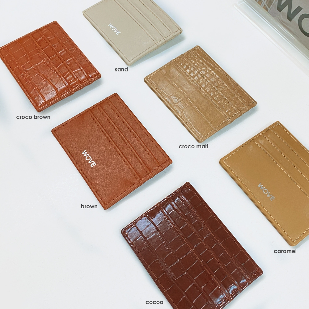 WOVE - Card Holder Brown tone-earth tone กระเป๋าใส่บัตรโทนสีน้ำตาล