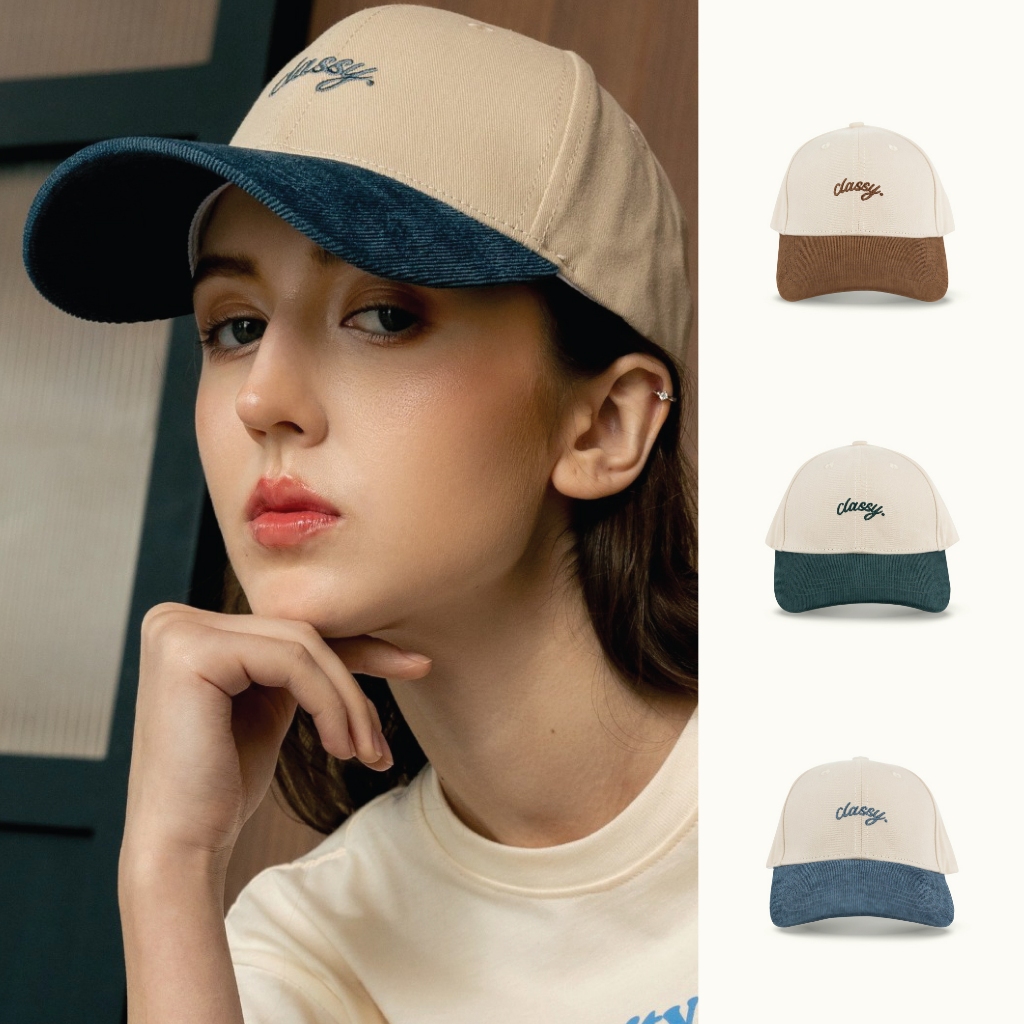 Classy - หมวกแก็ป Two Tone ปักโลโก้ รุ่น Two Tone Cap