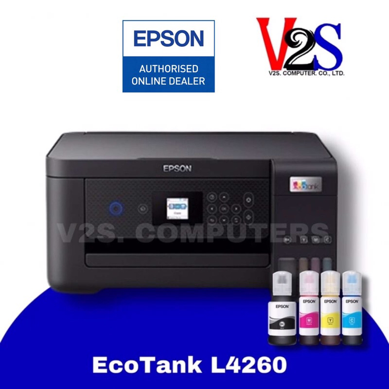 Epson EcoTank L4260 AIO Wi-Fi D เครื่องปริ้นเตอร์มัลติฟังก์ชันอิงค์เจ็ท 3 IN 1 มีหมึกแท้พร้อมใช้