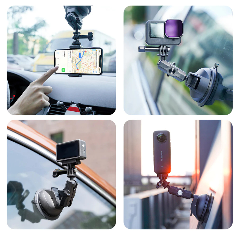 Telesin Upgraded General Suction Cup Mount for Action Cameras