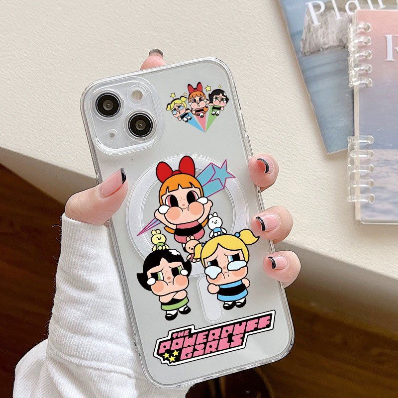Case แม่เหล็ก เคสใส ชาร์จไร้สาย สำหรับ iPhone 15 14 13 12 11 Pro Plus Max 7Plus XR X XS MAX SE 7 8 เคส ลายการ์ตูน น่ารัก - รูปที่ 4
