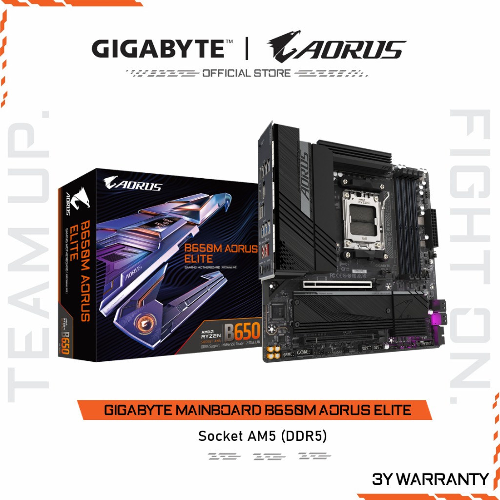 GIGABYTE MAINBOARD B650M AORUS ELITE เมนบอร์ด B650M AORUS ELITE-REV1.3