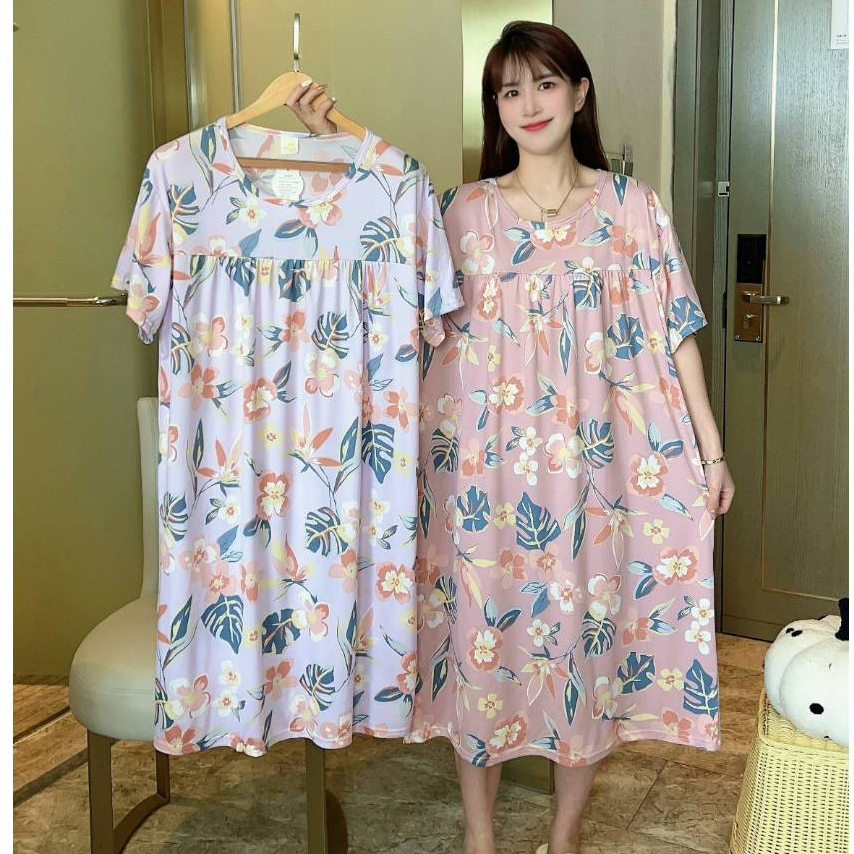ชุดนอน ชุดนอนกระโปรง ไซส์ใหญ่ 6XL อก 52 นิ้ว