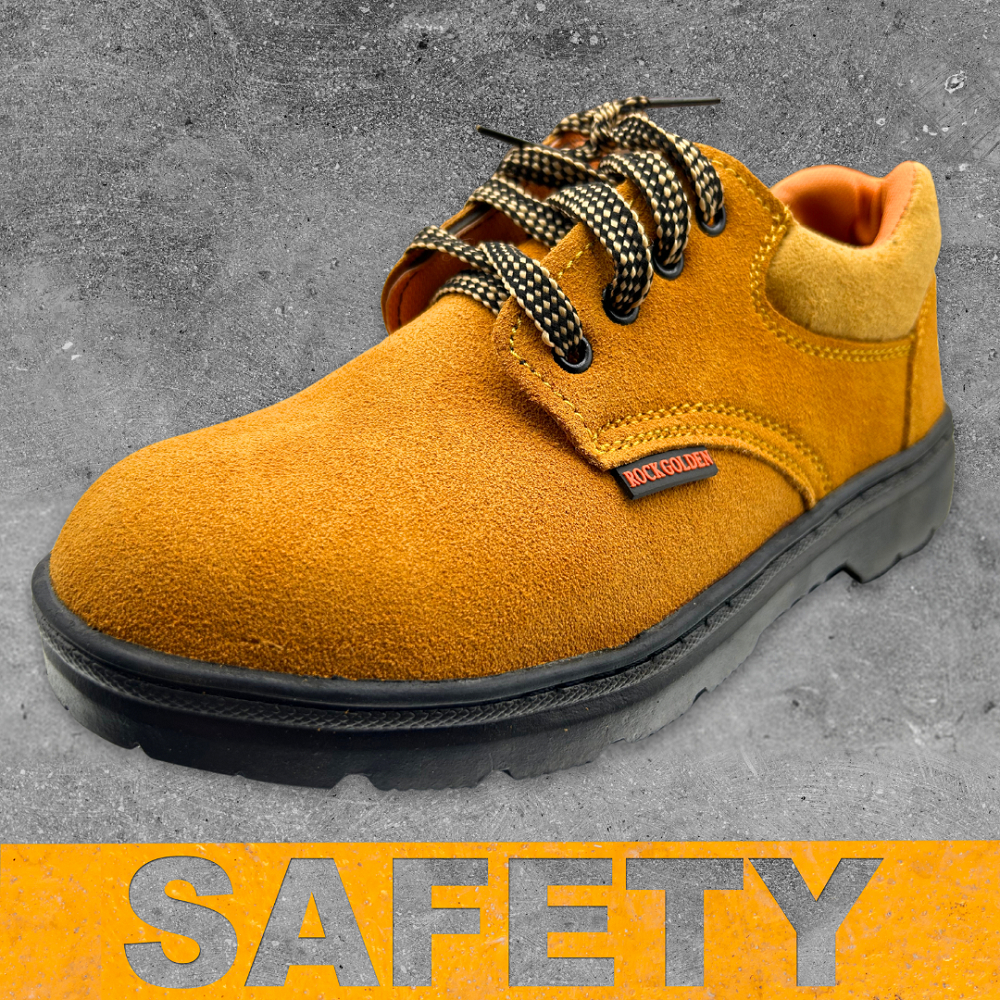 Rock Golden รุ่น RG-01 รองเท้าเซฟตี้ หนังกลับ รองเท้าหัวเหล็ก ไซส์ 38-46