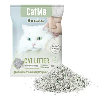 CatMe Senior (10L) ทรายแมวภูเขาไฟ สูตรยับยั้งแบคทีเรีย สำหรับแมวสูงวัย แมวผิวแพ้ง่าย บรรจุ 8 กิโลกรัม