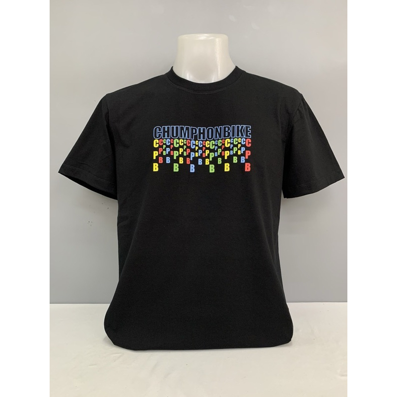 เสื้อยืดแขนสั้น ชุมพรไบค์ T-shirt เสื้อผ้าฝ้ายผสมโพลีเอสเตอร์เนื้อนุ่ม