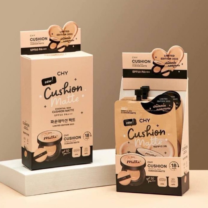 ซองดำ *1 ชิ้น *CHY Cushion Matte Essential Skin SPF50 PA+++ 7g.