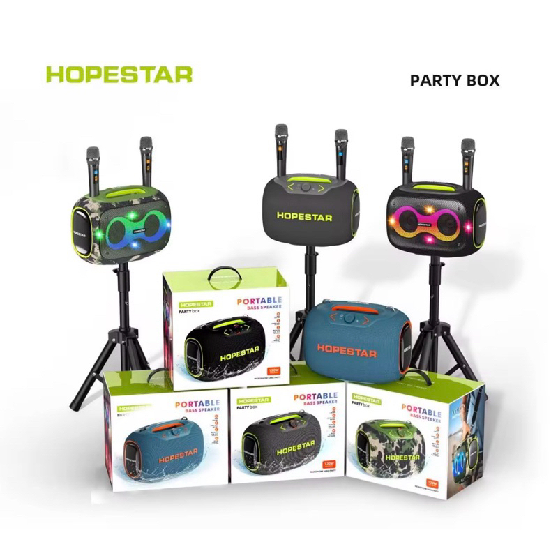 ใหม่ล่าสุด 🔥Hopestar PartyBox/Party130 แท้100% ลำโพงบลูทูธ 120 วัตต์ พร้อมไมค์ลอย 2 อัน ปรับเบสได้ 3