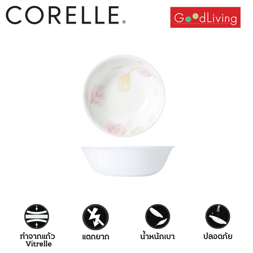 Corelle Elegant City ชามซุป/อาหารเช้า 500 มล. ขนาด 6 นิ้ว (15.5 ซม.)จำนวน 2 ชิ้น / C-03-418 EC-2