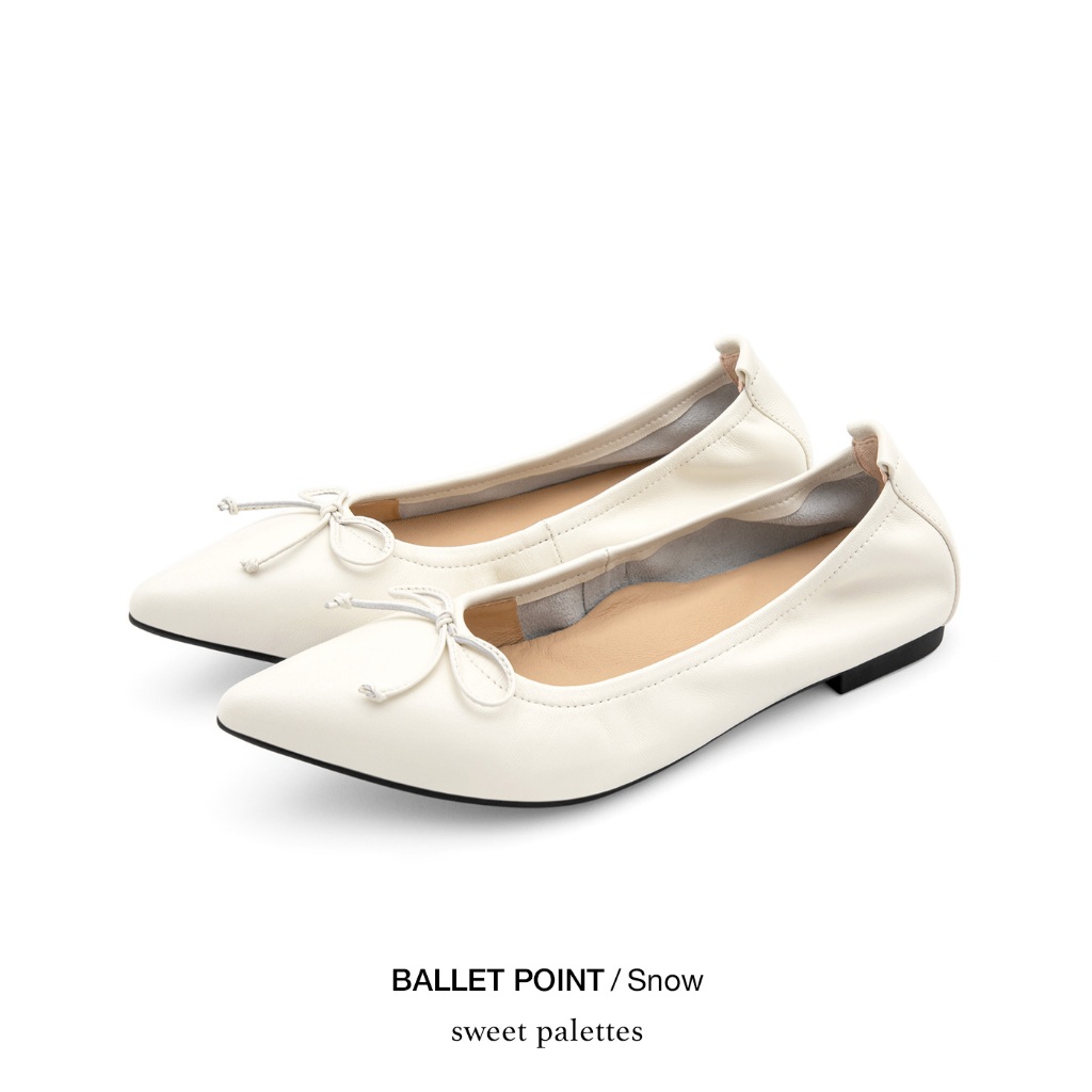 Sweet Palettes รองเท้าหนังแกะ Ballet Point Snow