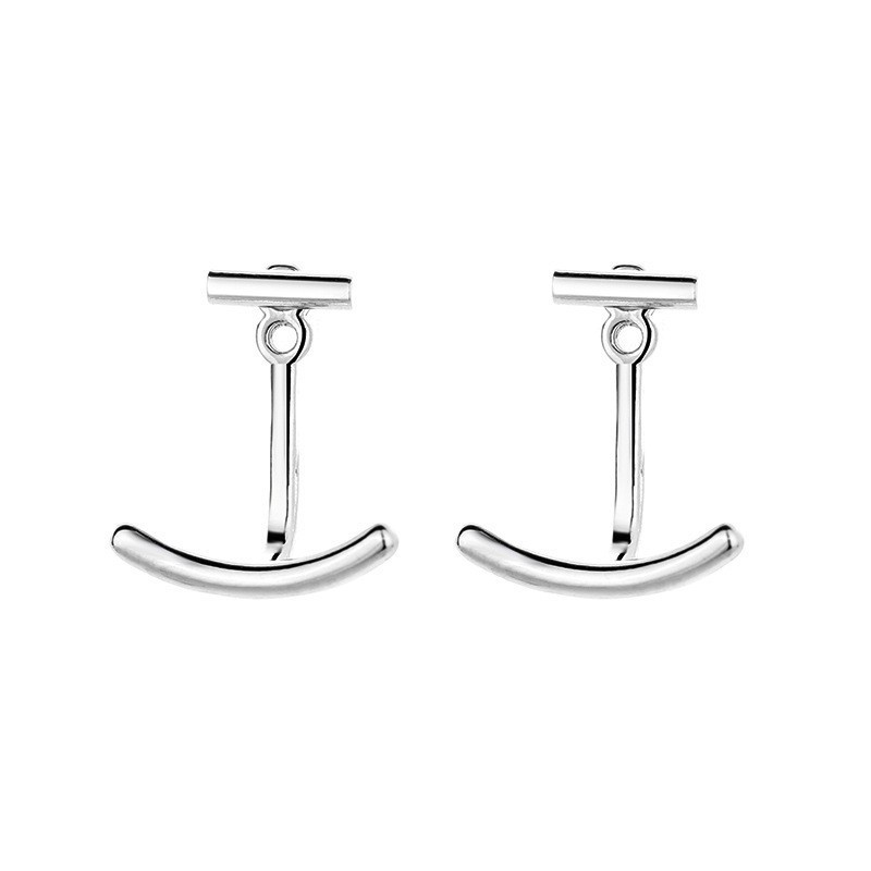 earika.earrings – stick&curve ต่างหูห้อยคล้องก้านเงินแท้ชุบทองคำขาว ใส่ได้ 2 แบบ ผิวแพ้ง่ายใส่ได้ ราคา ถูกที่สุด ดีลบีเคเค แกลเลอรีภาพที่ 5