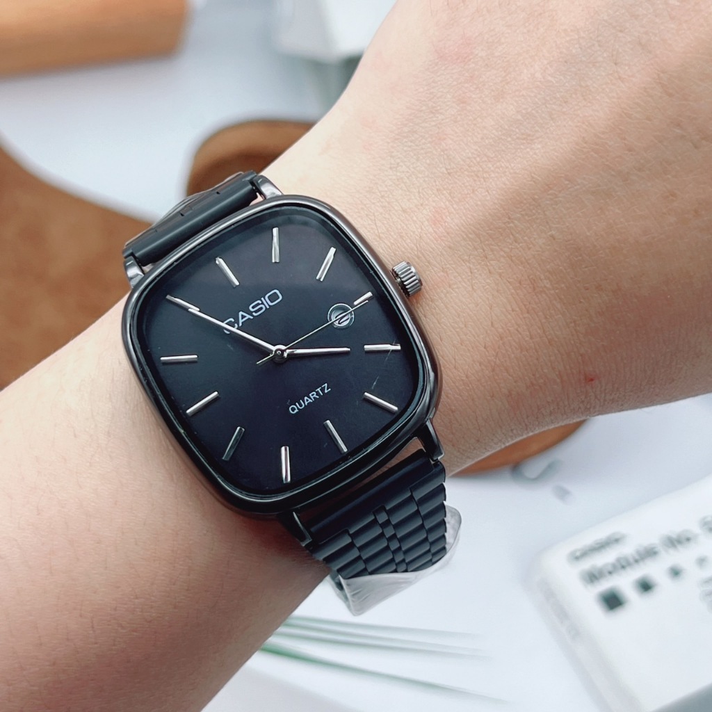 TM นาฬิกาข้อมือ Casio vintage watch รุ่นวินเทจ สายปรับเรือนได้ ใส่ได้ผู้ชายผู้หญิง แถมกล่องฟรี