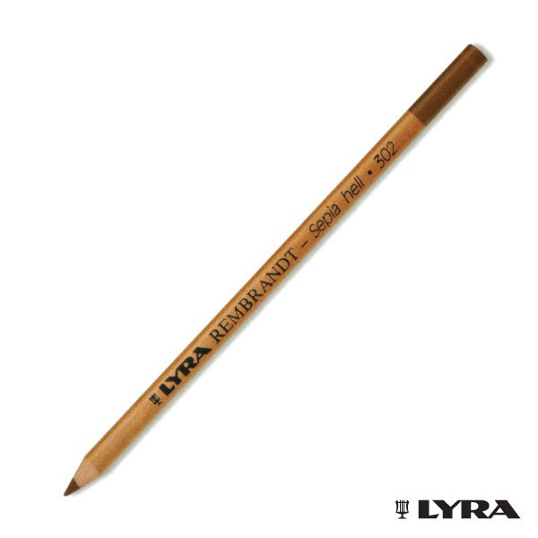 ดินสอสเก็ตช์ภาพสีน้ำตาลอ่อนแบบเนื้อด้าน (LYRA Rembrandt Sepia Pencil Grease-Free Light Brown)