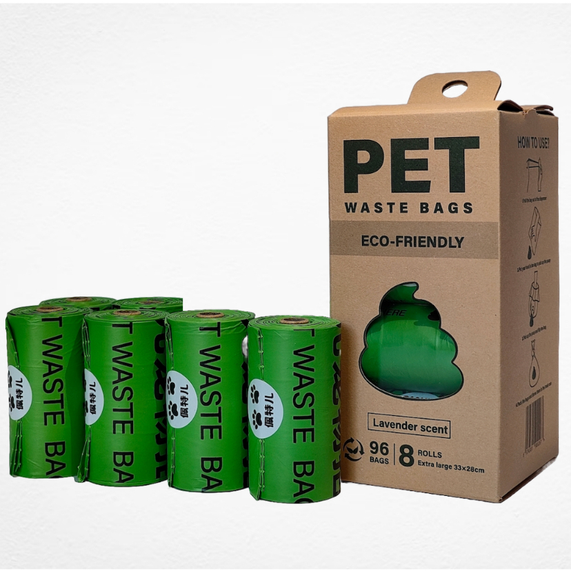Set Packed Eco Friendly Dog Poop Bags Leak Proof Waste Bags ชุดถุงเก็บมูลสุนัขแบบบรรจุเป็นมิตรกับสิ่งแวดล้อม