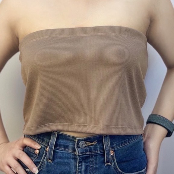 🔥 ( ผ้าร่อง / ½ เกาะกลาง ไซส์ *XL ) 🔥เกาะอกสาวพลัสไซส์ แบรนด์ CHOTYSHOP QKU ไซส์ใหญ่ bigsize croptop