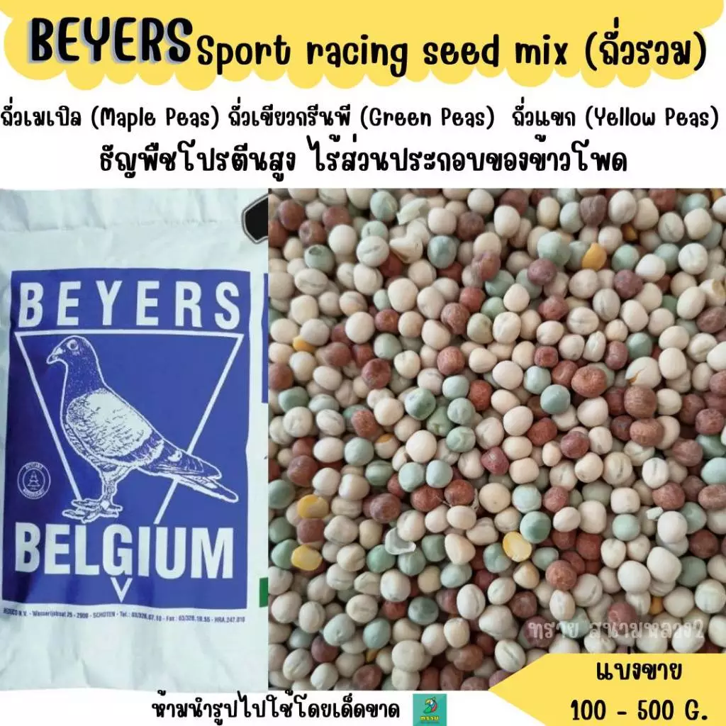 BEYERS Sport racing seed mix (แบ่งขาย 100 -500 G) ถั่วรวม อาหารนกทุกสายพันธุ์