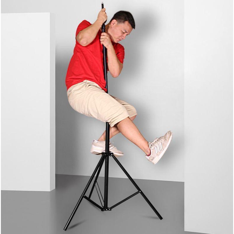 Tripod Light Stand 280 cm สีดำ - ขาตั้งไฟ & แฟลช 1/4 Tripod ขาตั้งสำหรับไฟสตูดิโอ ขาตั้งแฟลช