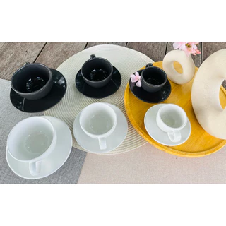 แก้วกาแฟ แก้วกาแฟร้อน แก้วเซรามิค แก้วกาแฟเซรามิค ชุดแก้วกาแฟ พร้อมจานรองเกรดบี+ และเกรดA มีหลากหลายขนาด