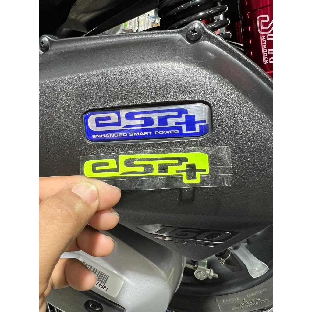 สติกเกอร์อักษร ESP+ แบบโปร่ง สะท้อนแสง เรืองแสง งานตัดเข้ารูป ติดง่าย...ลองดิ!