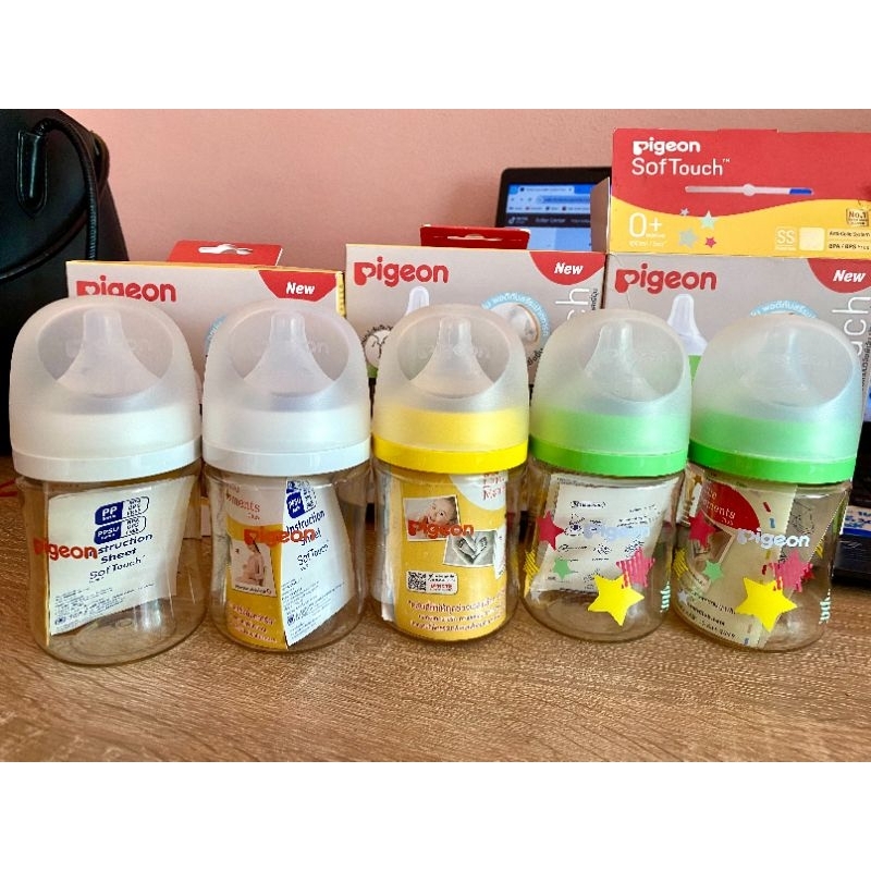 ￼🇹🇭New!!!!! Pigeonแบ่งขายพีเจ้นไทยแท้งานเดียวกันกับในห้างขวดนมรุ่นใหม่ล่าสุดมีหลายแบบ ขนาด 5 ออนซ์จุ