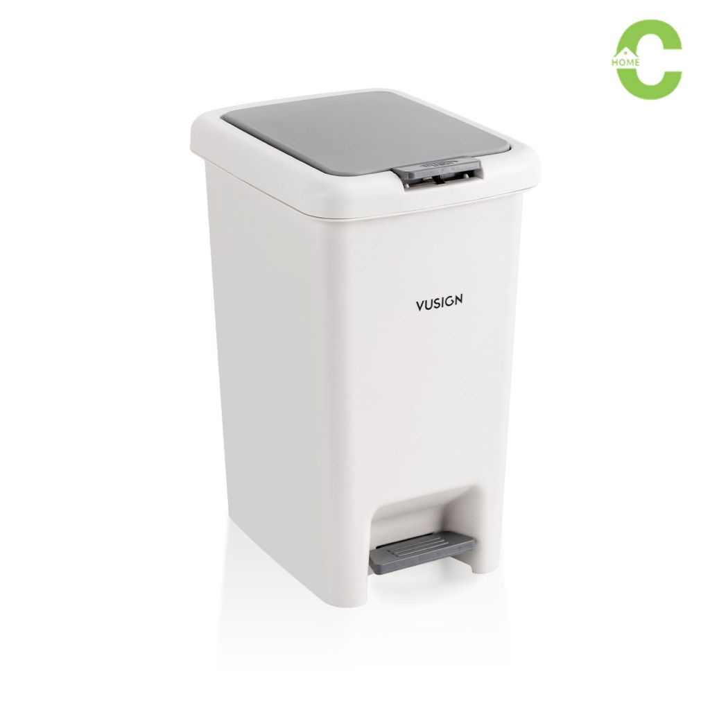 HOMEC ถังขยะอัตโนมัติ ถังขยะมินิมอล trash can 10ลิตร 15ลิตร ฝาปิดสนิท พร้อมที่เหยียบ