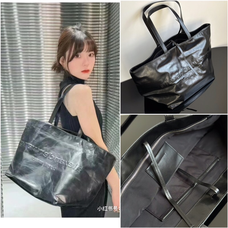 Pre order ราคา7100 Alexander Wang Punch Tote หนังแท้ กระเป๋าหิ้ว size55*30*25cm