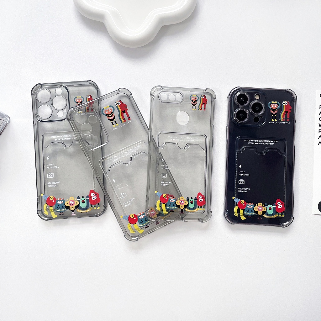 เคสใสใส่บัตรลายการ์ตูน CASE วีโว้ vivo Y17 Y12 Y15 Y20 Y12S Y12A Y20S Y15S Y33S V23 SAMSUNG A03 A12 A05S A14 A54