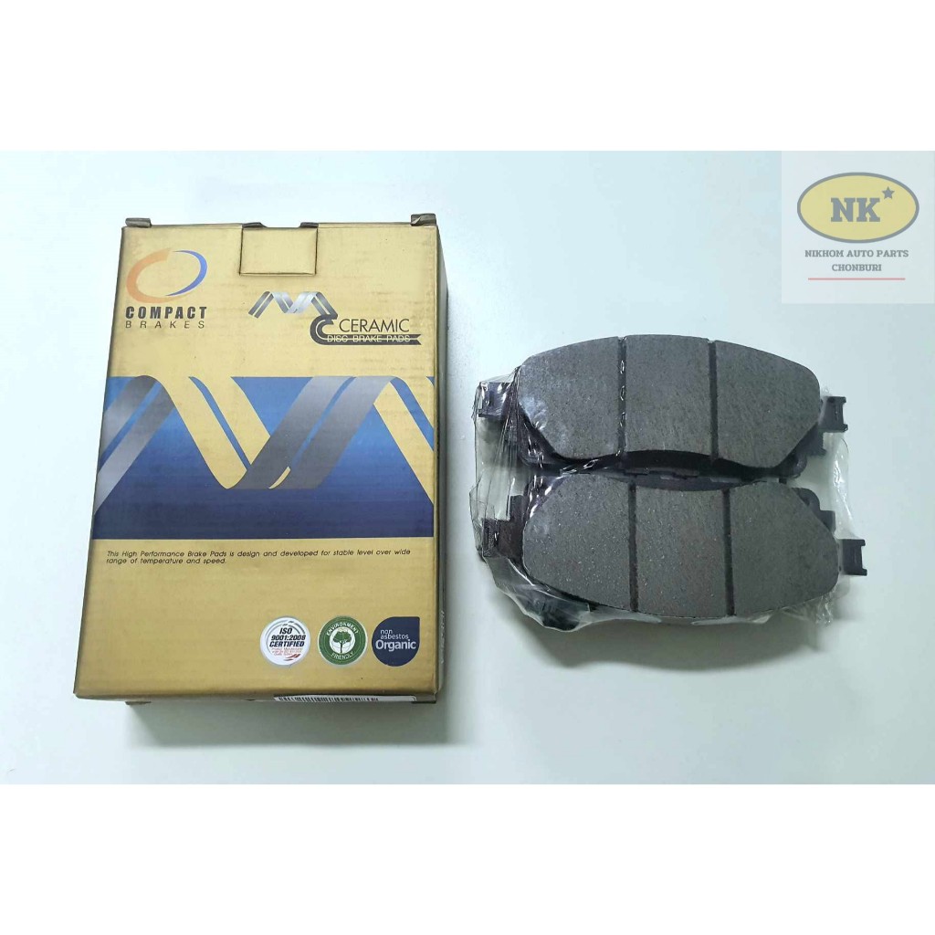 COMPACT ผ้าเบรคหน้า ดิสเบรคหน้า โตโยต้า รีโว่ ตัวเตี้ย ตอนเดียว 2ประตู ปี 15'-19' , รีโว่ ตัวเตี้ย ปี 20'-24'