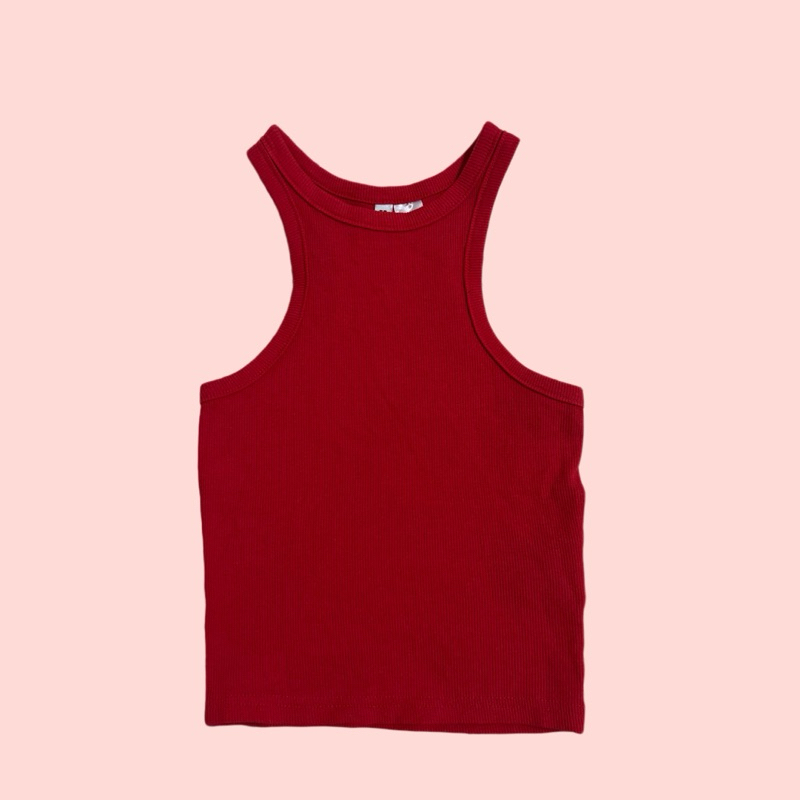 เสื้อสีแดงสด h and m แท้ size xs