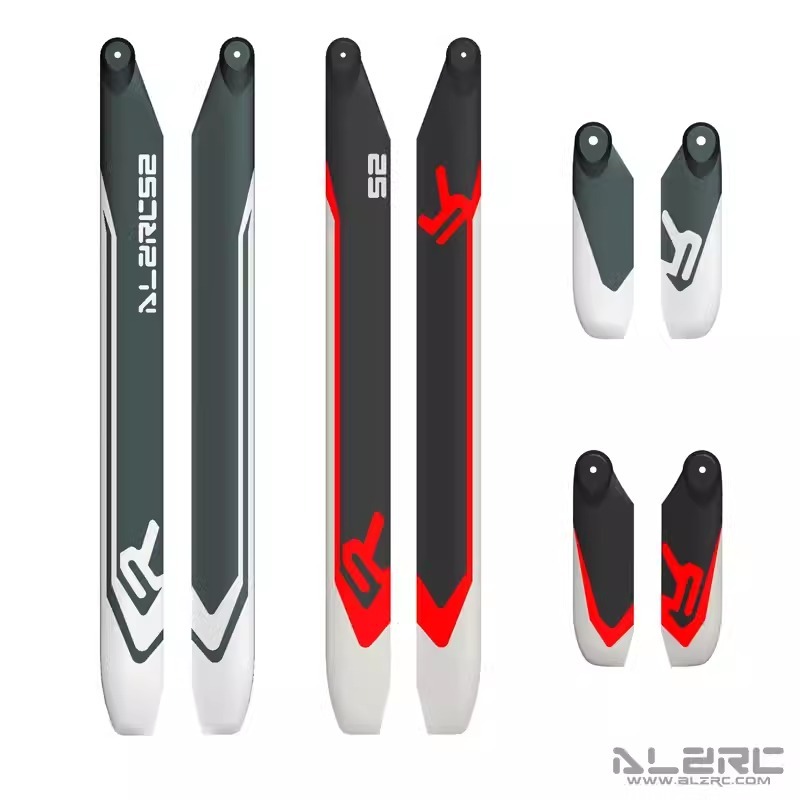 ALZRC -ใบพัดหลัก คาร์บอนไฟเบอร์ R series ลายใหม่ 360/380/420/520/560/700mm(ส่งจากกรุงเทพ)