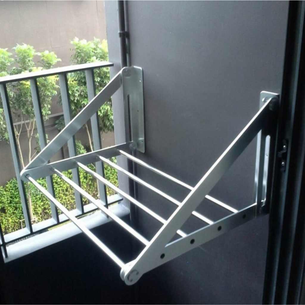 PFH ราวตากผ้าคอนโดพับได้ รุ่นขายดี  50-70 cm. ราวสแตนเลส 304 แข็งแรง ไม่เป็นสนิม