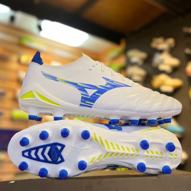 รองเท้าฟุตบอล สตั้ด Mizuno รุ่น MORELIA NEO IV JAPAN สินค้าถ่ายจากงานจริง ใส่ไม่ได้เปลี่ยนได้(ของแถมดันทรง/ถุงผ้า/กล่อง)