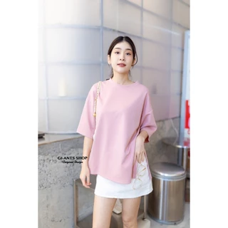 ป้าย Gi-Ant เสื้อผ้ายืดคอกลมทรงโอเวอร์ไซส์ผ่าด้านข้าง อก 46 นิ้ว ยาว 26 นิ้ว