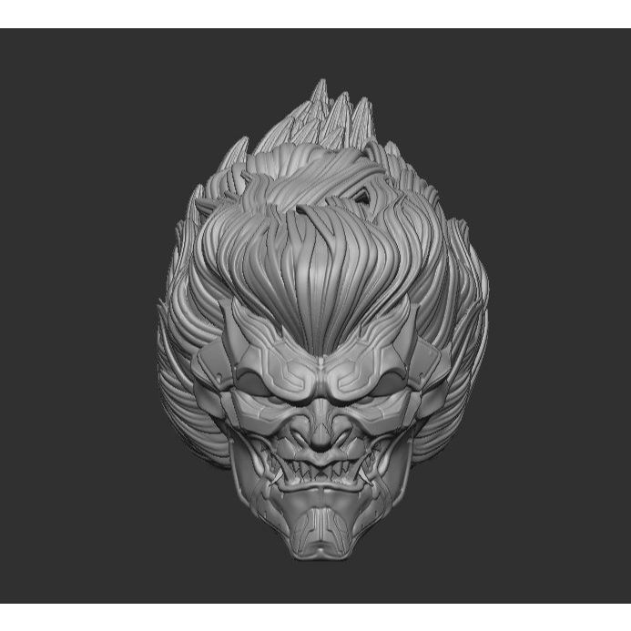 Samurai Red Hood - Head for Action Figures 3D print model 3D print model