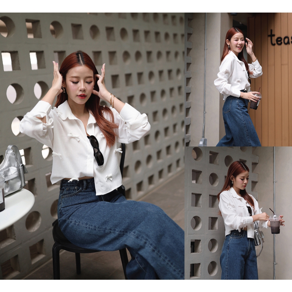 NUMBERSEVEN - T0122921 Ribbon Shirt