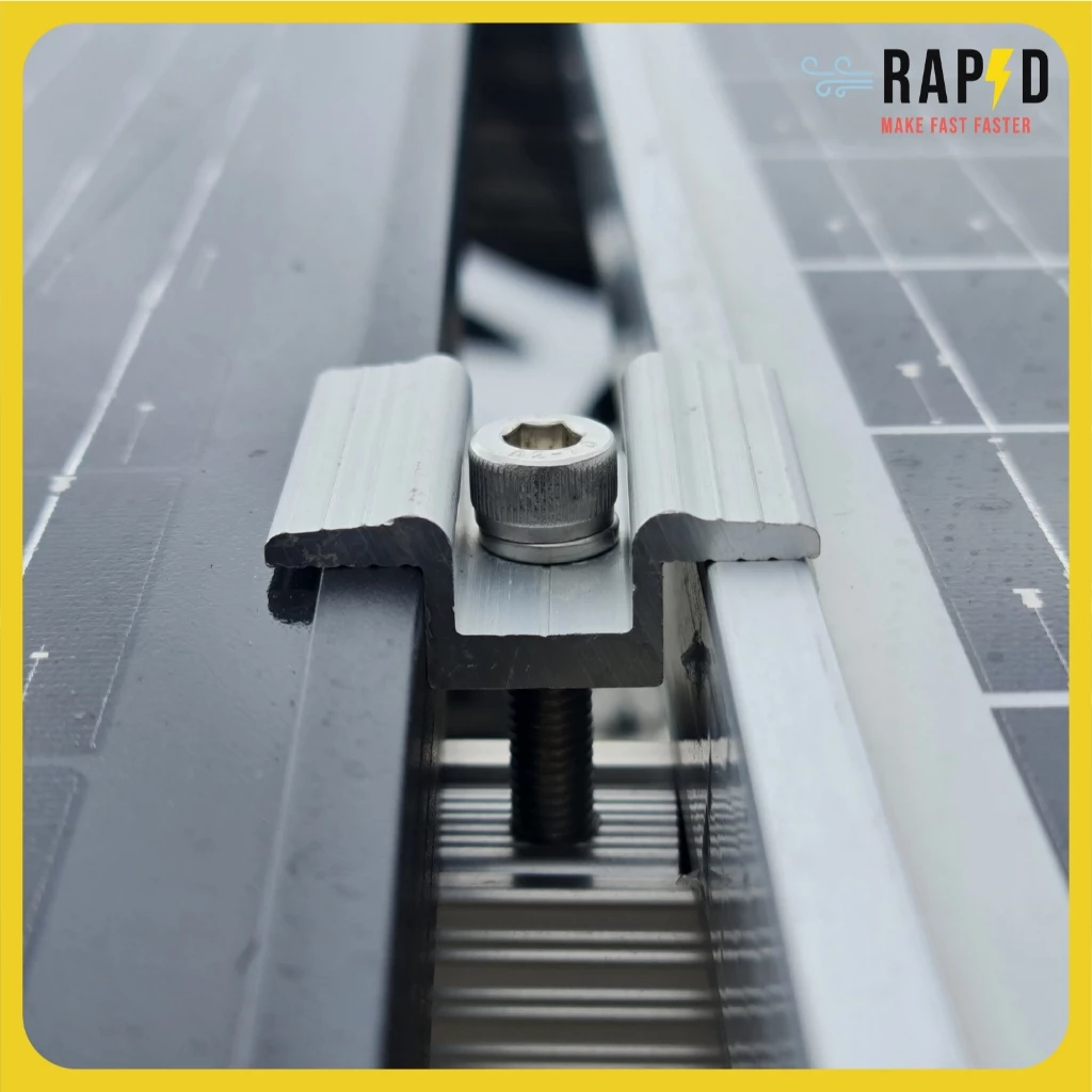 RAPD ยึดกลางแผงโซล่าเซลล์ Solar Mounting - Mid Clamp 35/40mm.(52211) สินค้าคุณภาพ ส่งไว