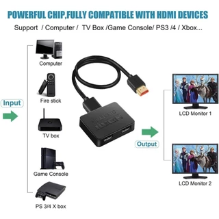 HDMI Splitter In 1 Out 2 Out4 พร้อมด้วย Power Adapter Splitter รองรับ HDMI 4K*2K 2160P, 3D