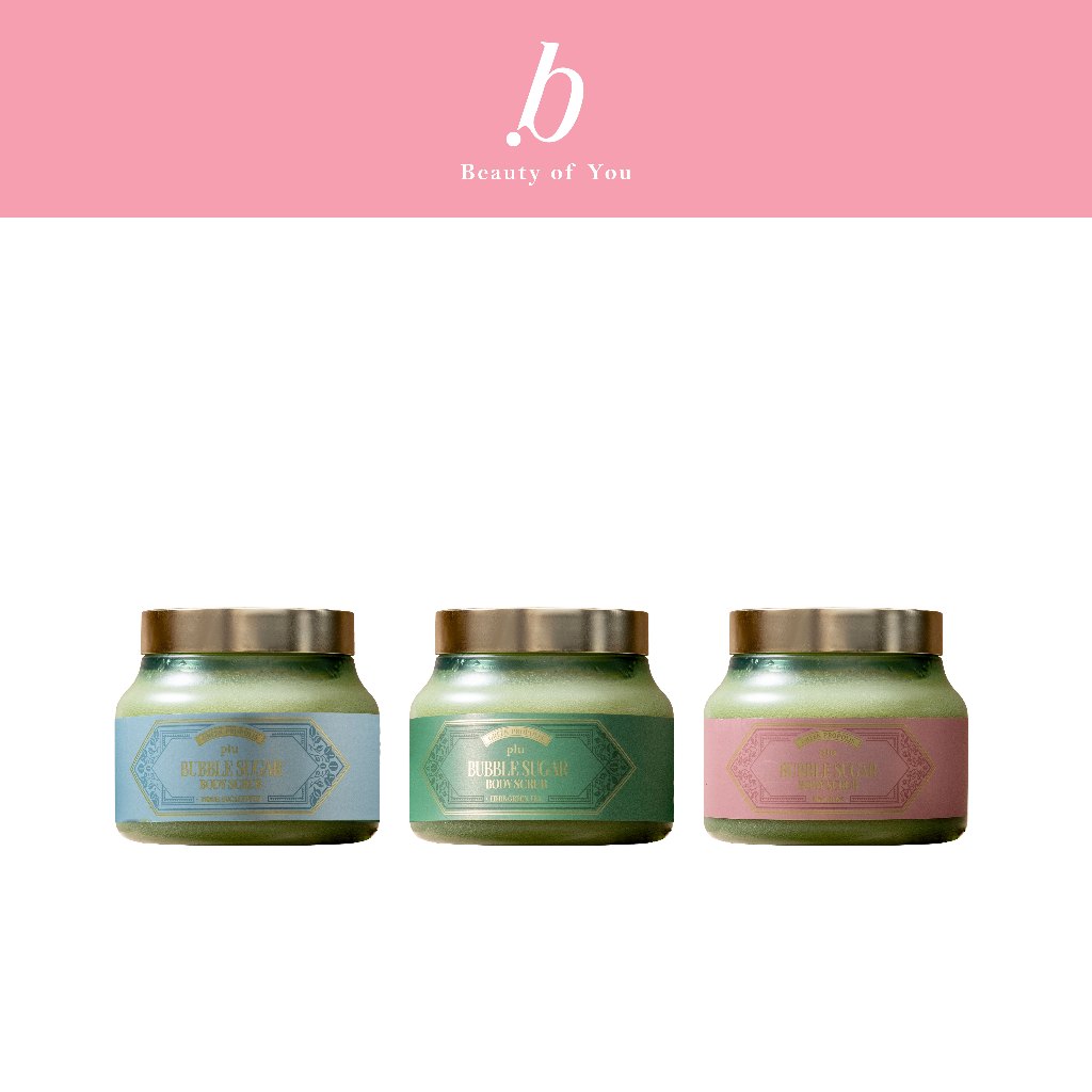 PLU GREEN PROPOLIS BUBBLE SUGAR BODY SCRUB (สครับน้ำตาลฟองนุ่ม ให้ผิวเรียบเนียนกระชับ โกวล์ฉ่ำเล่นแสง)