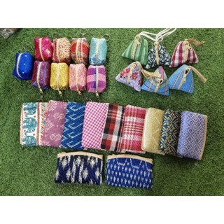 กระเป๋าใส่เหรียญ ลายผ้าขาวม้า ลายไทย น่ารักๆ