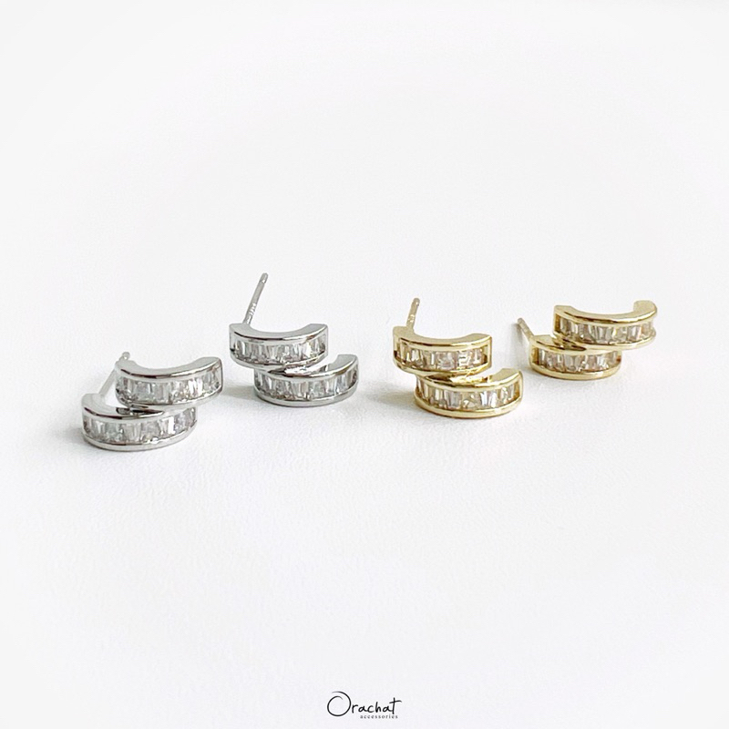Thea earrings. (ต่างหูแบบติดหู ใส่ลุยได้ไม่ลอกไม่ดำ)