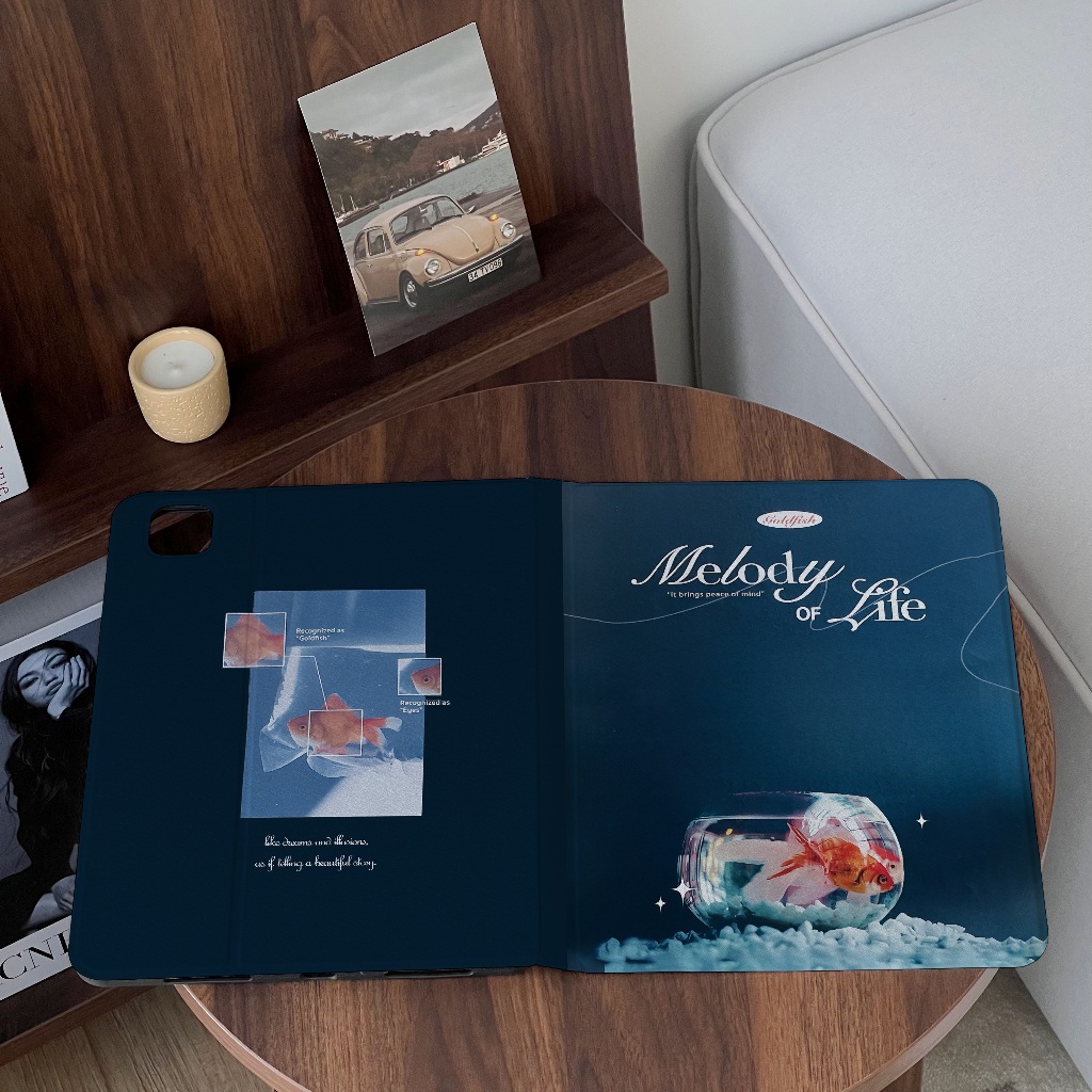 ส่งในพื้นที่ เคสไอแพด Gen9 goldfish Air8 เคส iPad Gen8 Air8 Case iPad มีที่เก็บปากกา Gen11 Air7