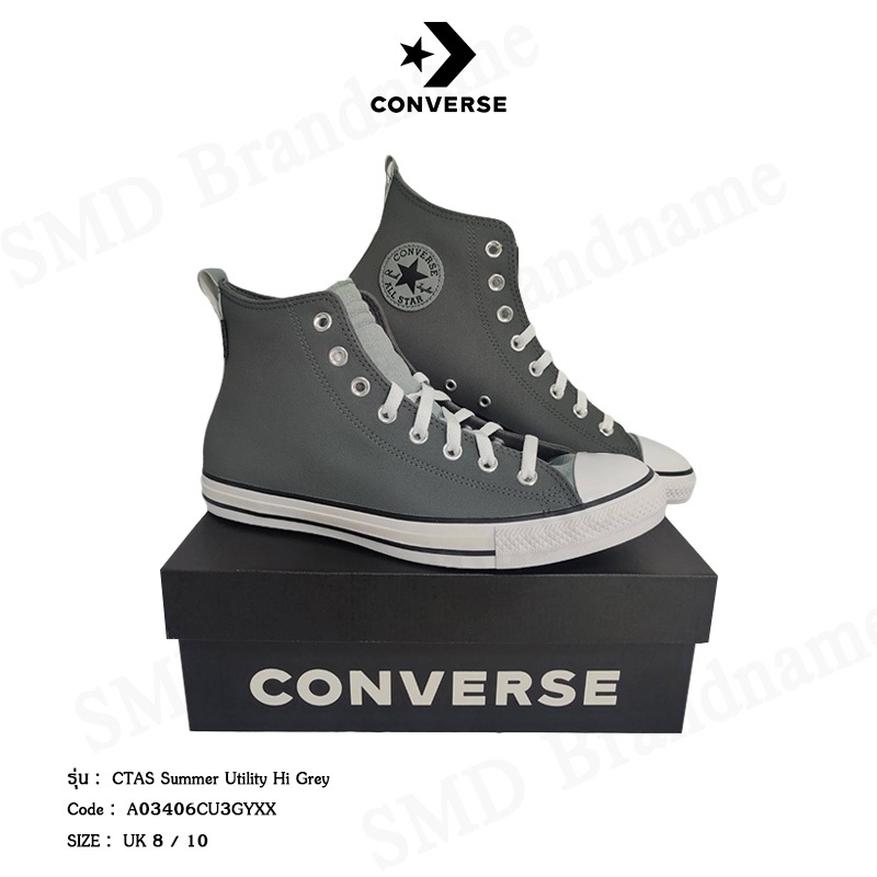 Converse รองเท้าผ้าใบ รุ่น Chuck Taylor Ctas Summer Utility Hi Grey Code: A03406CU3GYXX