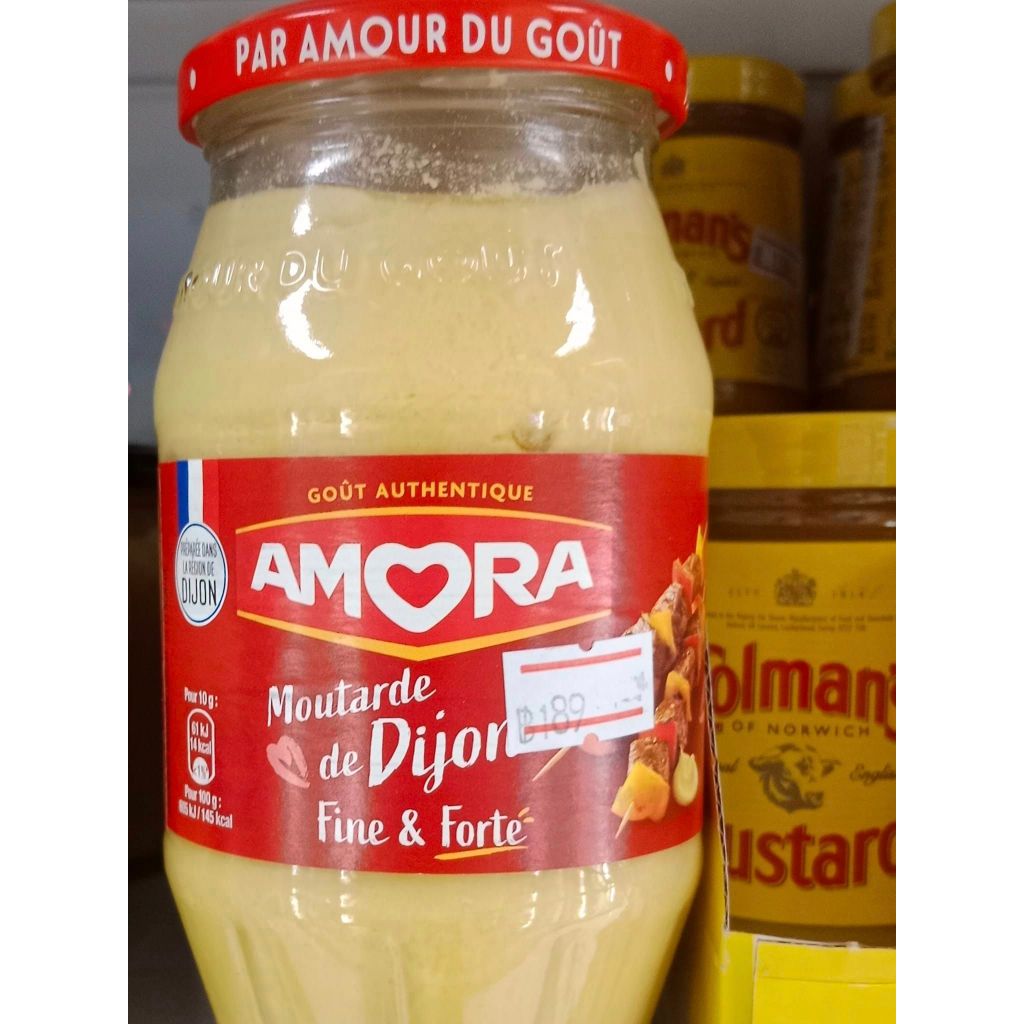 AMORA Dijon Mustard 440g * XL FAMILY JAR - FRENCH FOOD IMPORT *