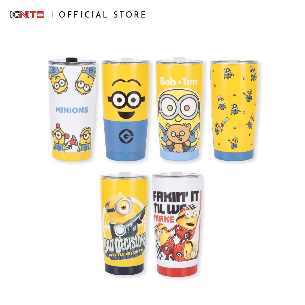 [พร้อมส่ง] IGNITE แก้วเก็บอุณหภูมิ ร้อน เย็น มินเนี่ยน Minions Stainless Tumbler ลิขสิทธิ์แท้ 100%