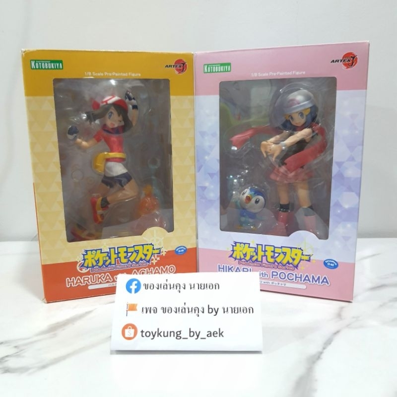 [พร้อมส่ง] Figure Pokemon 1/8 Scale - Haruka (ฮารุกะ)+Torchic(อาชาโม่) & Hikari(ฮิคาริ)+Piplup(โพจจา