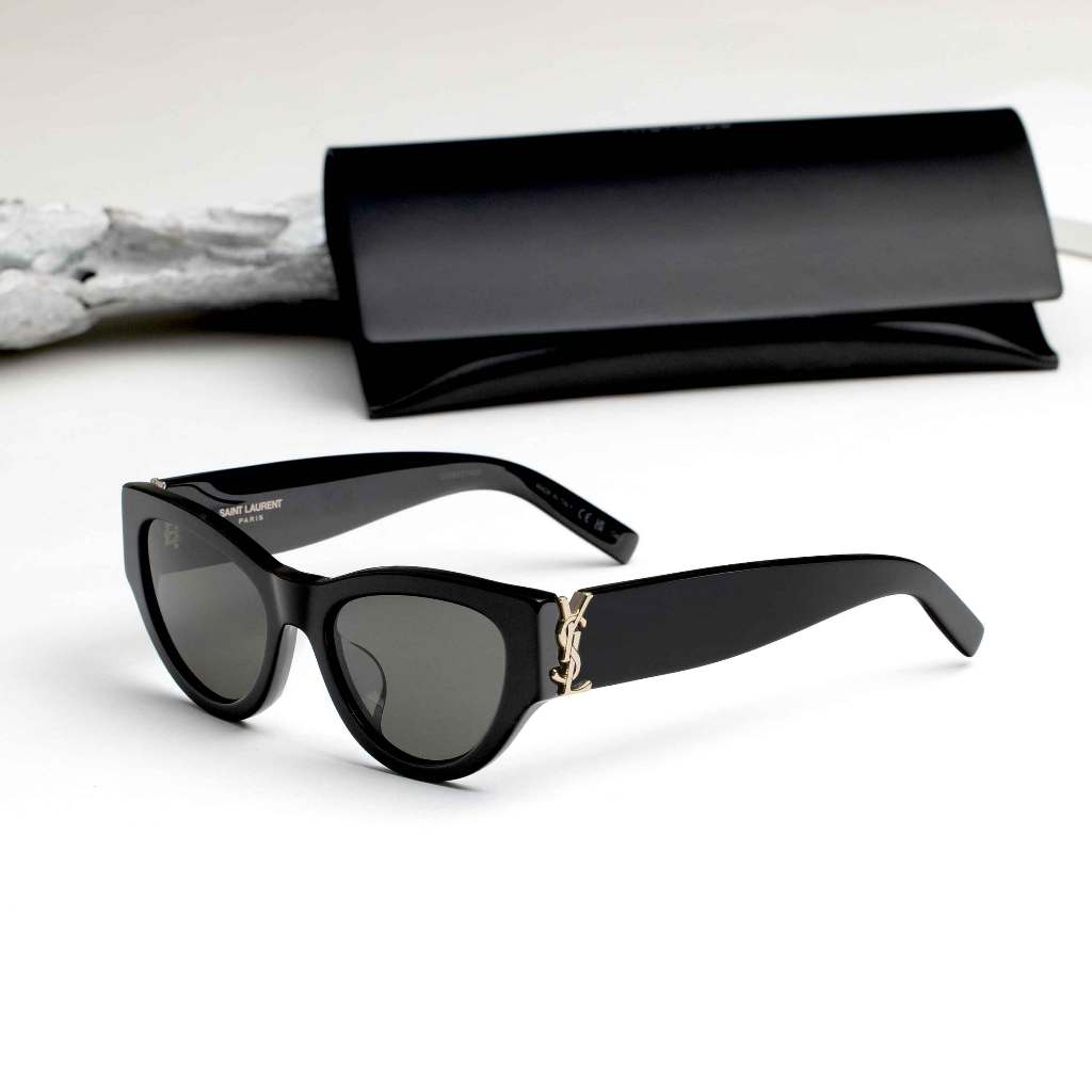 แว่นกันแดด YSL : SL M94/F 001 SIZE 53 MM. (BLACK-BLACK-GREY)