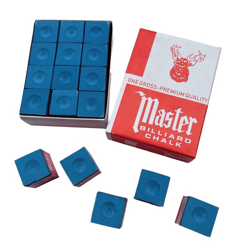 ชอล์คฝนหัวคิว ยี่ห้อ Mastar ตรากวาง สีน้ำเงิน เกรด 3A ( 1 กล่อง บรรจุ 12 ชิ้น)